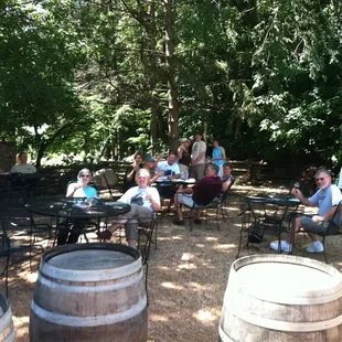 At Parley Lake's bistro tables, enjoying wine