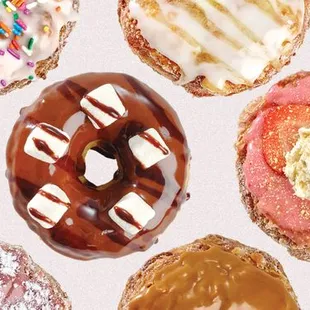 donuts, dough desserts, food