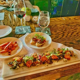 Brussel sprouts with pork belly, confit carrots