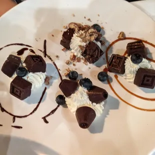 Chocolate Truffles. They tasted all the same, like cardboard. Proper dark chocolate is good, this wasn't, nowhere near.