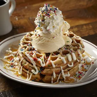 Birthday Cake Waffles