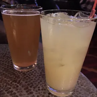 drinks (half off draft beer) &amp; 2 for 1 cocktails (I got a double instead)