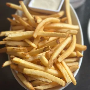 Side of fries with aioli sauce