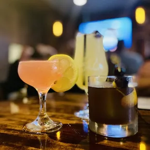 two cocktails