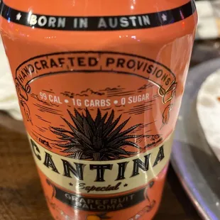 Cantina tequila &amp; soda drink special