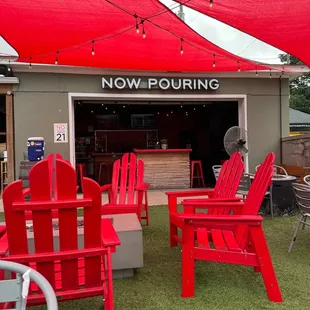 Lots of outdoor seating. Most is covered