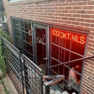 Entrance to bar/restaurant (underground)