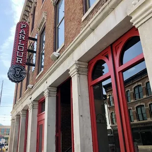 the front of the building