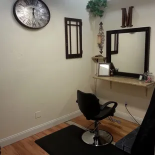 Stylist&apos;s private room.