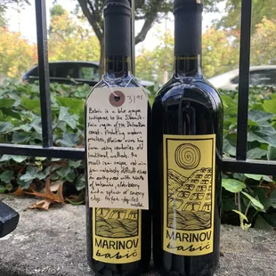 two bottles of parlour wine