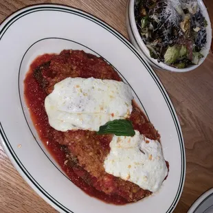 6/9/23 chicken parm with brussels sprouts side