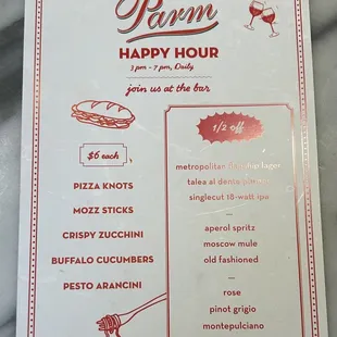Happy Hour Menu