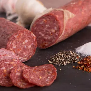 a variety of sausages