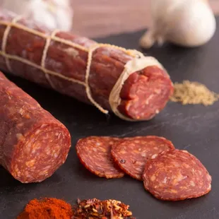 a variety of sausages