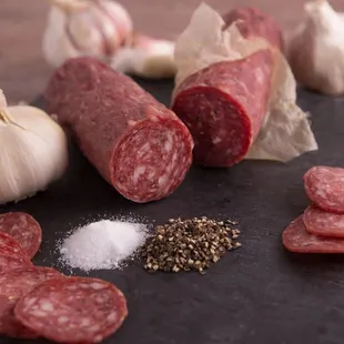 a variety of sausages