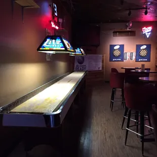 a shuffler table and bar