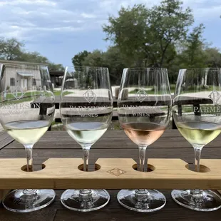 White wine flight. $20