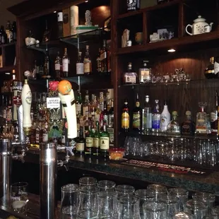 a bar filled with liquor