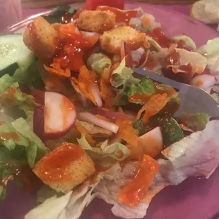 Dinner salad with French