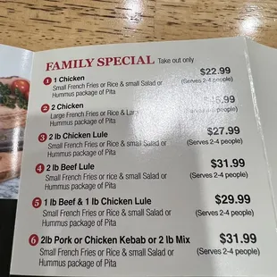 Family Specials