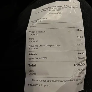 Receipt