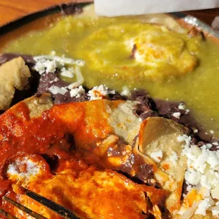 a plate of mexican food