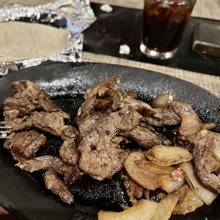 Beef fajitas (cold &amp; fatty)