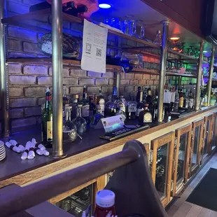 the bar area of a restaurant