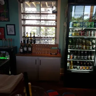 Inside of the place sitting at the bar. Very neat place to visit and food is great.