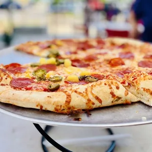 18" Pepperoni, three toppings