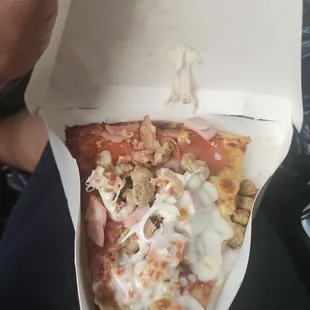 Meat lovers combo slice