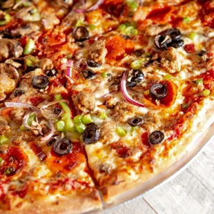 pizza, food