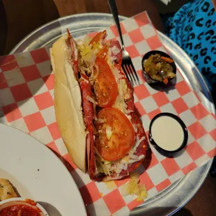 Italian sandwich...it&apos;s huge!!