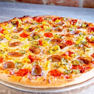 pizza, food