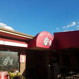 the front of the restaurant