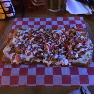 Chicken bacon ranch flatbread