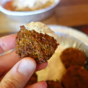 Falafel Side with Tahini @endoedibles on Instagram for more