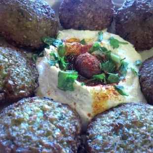 Falafel Five and Hummus.