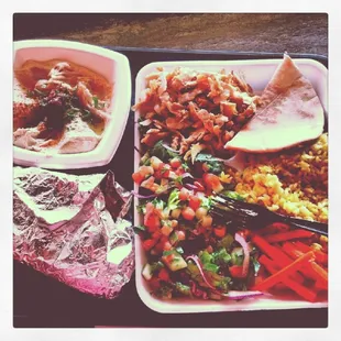 Chicken schwarma plate, yum!
