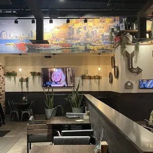 the interior of a restaurant