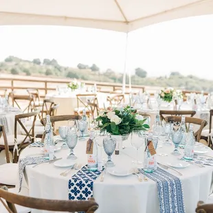 Crisp, clean table set up.  We used different chairs for the reception after the ceremony.