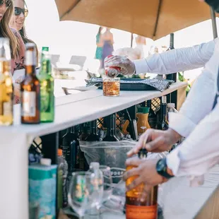 The bar was BUSY and they handled it well.