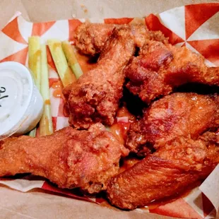 Buffalo Chicken Wings - House Buffalo Sauce, Celery, Blue Cheese Dressing