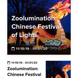 a screen shot of the zoo illumination festival of lights
