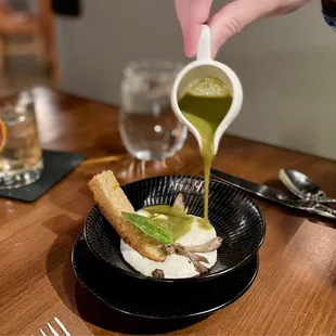 Mushroom and leek soup