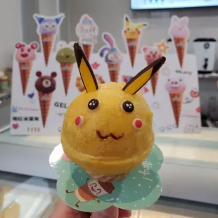 Pikachu mango gelato.