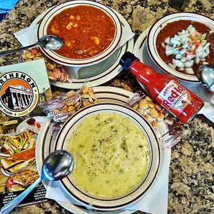 Goulash Parmigiana Soup WOWED with Broccoli Cheese Soup n Chili Special topped with Onions