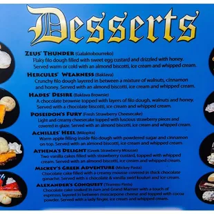 desserts