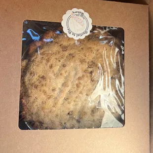 Apple pie with crumble top.