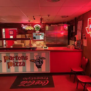 the interior of a restaurant